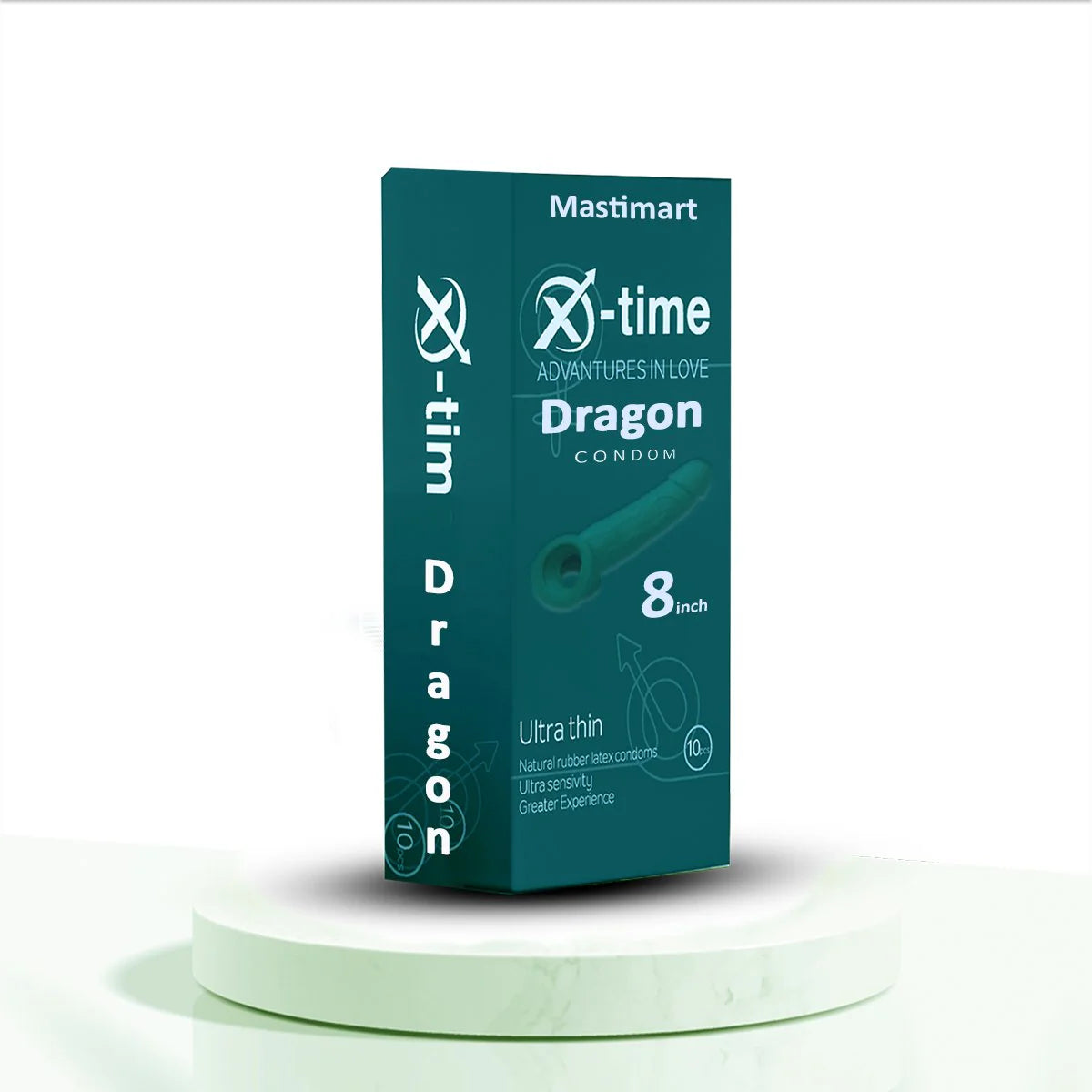 XZED Ultimate Pleasure: Dragon Condom 8-Inch Premium Silicon Ultra Thin Delay - Experience Unmatched Sensation and Endurance           7